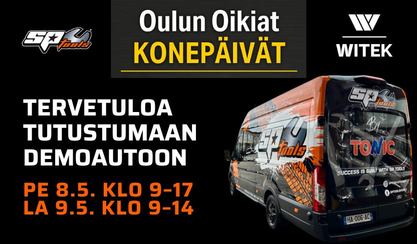 SP Toolsin työkaludemoauto Oulun Oikiat Konepäivillä 8.-9.5.2026