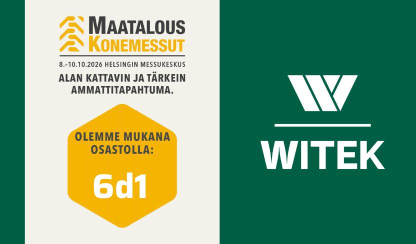 Witek mukana Helsingin Maatalouskonemessuilla 2026